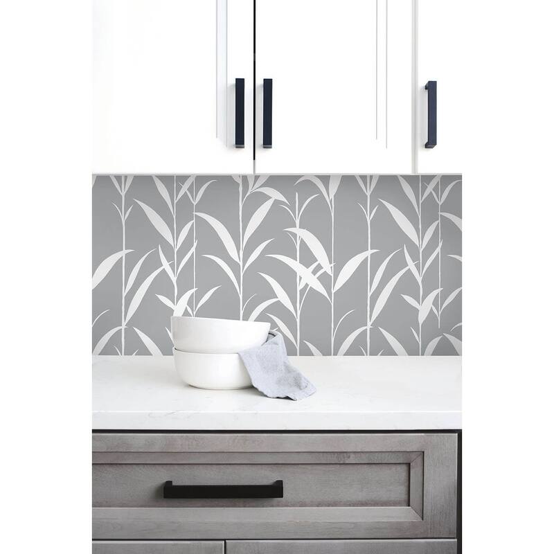 Placerville, Bamboo Leaves 18' x 20.5" Peel & Stick Wallpaper Roll